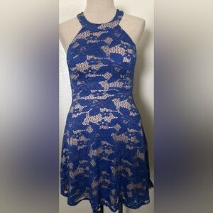 INC International Concepts Blue Lace Mini Dress